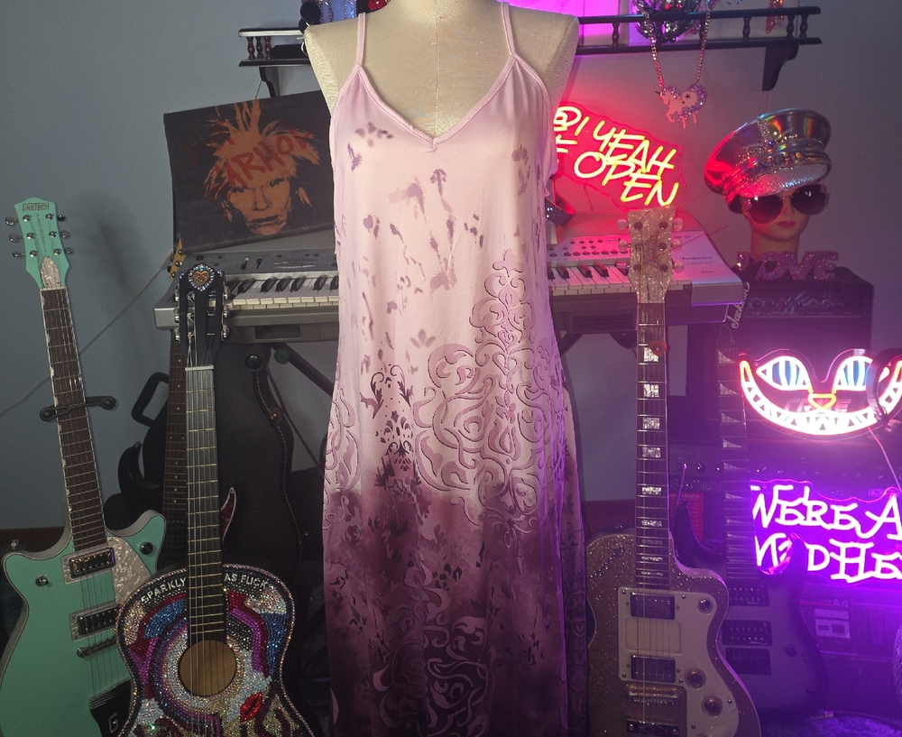 Source Unknown Pink and Purple Maxi Dress
